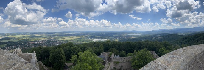 Landscape of Poland from castle top